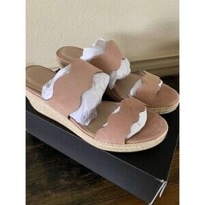 Pelle Moda  Wedge Slide Sandal Blush-NEW- SZ 10